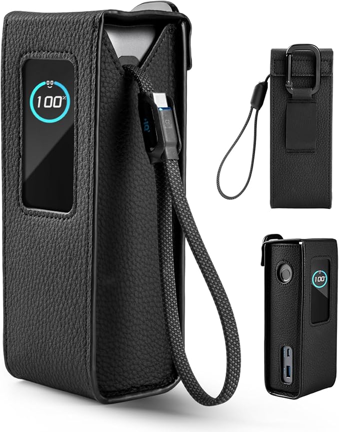PU Leather Case for Anker 25,000mAh Laptop Power Bank, Protective Travel Case Compatible with Anker Zolo A1695 Power Bank 25K 165W Portable Charger (CASE ONLY)