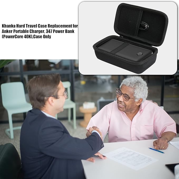 khanka Hard Travel Case Replacement for Anker 347 Power Bank (PowerCore 40K), 40,000mAh Battery Pack, Case Only (Black)