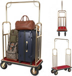 Generic Hotel Luggage Cart Wagon 39Lx19Wx68H Inch Service Cart Hotel Trolley Up to 881LBS 8-inch Silent Rubber Casters Carpet Deck Bumper Rails for Commercial Use Condos ResortsIdeal