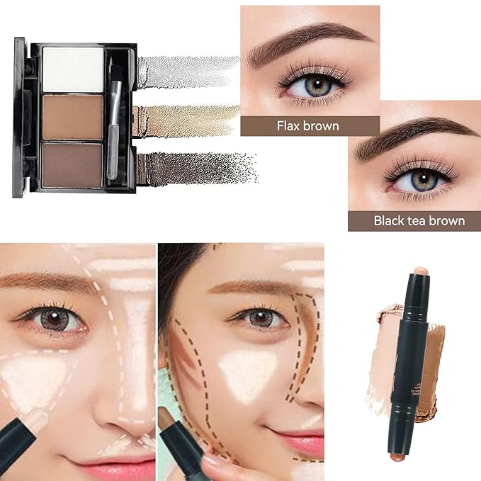 KARUIZI All in One Makeup Gift Set for Women Full Kit for2x14-color eyeshadow palettes,5xlipgloss sets,mascara,eyeliner,eyebrowpowder,eyebrow pencil, foundation, highlighter stick etc