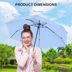 Compact Travel Umbrella with Case - Mini Umbrella for Purse, Small Lightweight &Tiny Design Perfect for Parasol Outdoor Sun&Rain Umbrellas