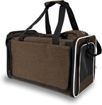GAPZER Pet Carrier for Large Cat Soft-Sided Animal Traveling Bag for Medium Cat up to 20lbs / Washable Small Dog Puppy 10 lbs Crate Case with Privacy Curtains for Home Outdoor Travel Mocha Brown
