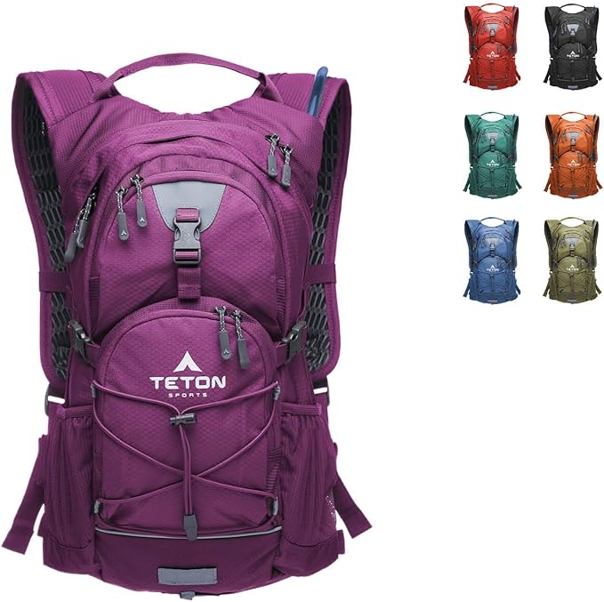 Teton Oasis/Trailrunner Hydration Backpack – Lightweight Water Pack with 2L/3L Bladder for Hiking, Running, Cycling, Biking 18L/22L Sizes – Sewn-in Rain Cover – Fits Men and Women