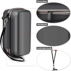 casmilee Case Compatible with Anker 737/735/ 736/717 USB-C Portable Charger Power Bank, Fast Foldable Wall PowerBank Bag for GaN Prime Nano II AC Adapter, Powercore Pocket for lights Cable - Black