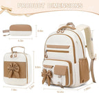 DIGOBAY Backpack for Girls, 3PCS Girls Backpack for School with Lunch Bag Pencil Case, Cute Kids Teens Bookbag for Kindergarten Elementary Preschool Middle School