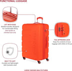 SwissGear 7366 Signature Hardside Expandable Luggage with Spinner Wheels, TSA Lock, Cup-Holder, Orange, 2-Piece Set (19/27)