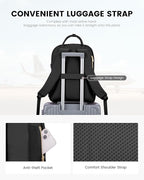 LOVEVOOK Laptop Backpack Purse for Women, 15.6" Laptop Bag for Travel with USB Port, Water Resistant Lightweight Daypacks for College Work Business, Nurse Teacher Computer Backpacks