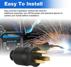 219258 Multi-Voltage Power Adapter Plug Compatible with Millermatic 211 & Hobart Handler 210MVP MIG Welder, 230 Volt MVP Electric Adaptor Match with Welding Power Cable 6-50P, 4-Pin 3 Prong Plug