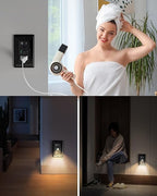 PD USB Outlet with Light,20W Power Delivery USB Receptacle with Night Light, 20A Tamper-Resistant Wall Outlet, Fast Charging Type A & USB-C Charger for Smartphones, Laptops, Tablets (4, Black)