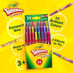 Crayola Twistables Crayons for Kids (24ct) Cute School Supplies for Toddlers, Preschool, Kindergarten, Elementary, Gifts for Boys & Girls, Ages 3, 4, 5