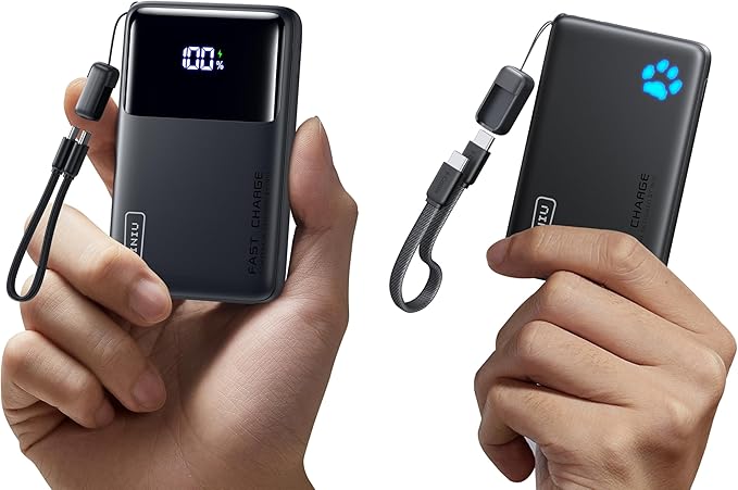 INIU Slimmest 10000mAh 45W PD Fast Charging Portable Charger & Ultra Slim 10000mAh 45W Power Bank Combo