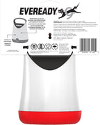 Eveready LED Camping Lantern X-250, Bright Tent Lights, Rugged Water Resistant LED Lanterns, 100 Hour Run-time, Red and Black