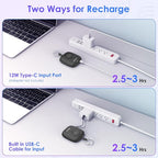 Small Portable Charger 5000mAh,iWatch Wireless Charger Mini Power Bank with Built-in Cable,Travel Keychain Charger for Apple Watch 11/10/9/8/Ultra/7/6/Se/5/4,iPhone 17/16/15/14/13/12,Android Phone
