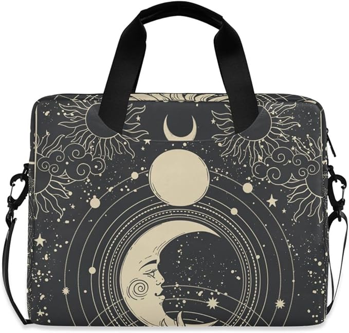 Goth Astrology Tarot Laptop Case 15.6 inch Computer Bag Waterproof Laptop Briefcase Laptop Bag for Women & Men