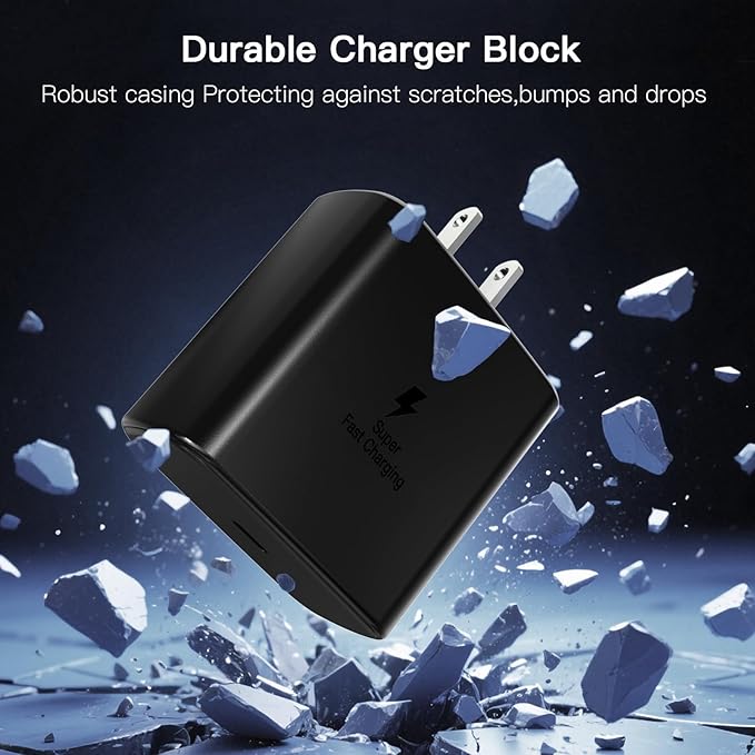 45W Samsung Super Fast Charger Block, 2Pack Type C Fast Charging Block with 3FT 6FT USB C Charger Cable Compatible with Samsung Galaxy S24 S23 S22 S21 Ultra/S20/S20 Ultra/Note 20 Ultra