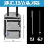 Neck Wallet with RFID Blocking - Hidden Travel Passport Holder Pouch | Concealed Under Clothing, Anti-Theft Security | Adjustable & Lightweight for Vacation, Airports