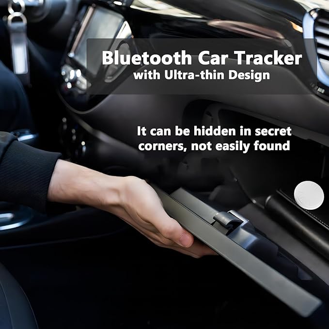 GPS Tracker for Vehicles, 1PCS Mini GPS Tracking with Waterproof Case, Car GPS Tracker Work with Find My (iOS Only), No Monthly Fee