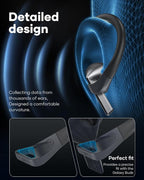 Gcioii Memory Titanium Alloy Ear Hooks for Samsung Galaxy Buds 3 Pro, Galaxy Buds 3 FE, Galaxy Buds 3 [Added Anti-Lost Lanyard], Anti-Slip Sports Accessories Ear Hooks, Comfortable Fit (Black)