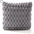 4-in-1 Blanket and Pillow Premium Soft Airplane Travel Kids Blanket Adult Blanket Great Gift for Holidays and Birthdays Attatch it to Your Suitcase or Bag Lumbar Cushion (Grey)