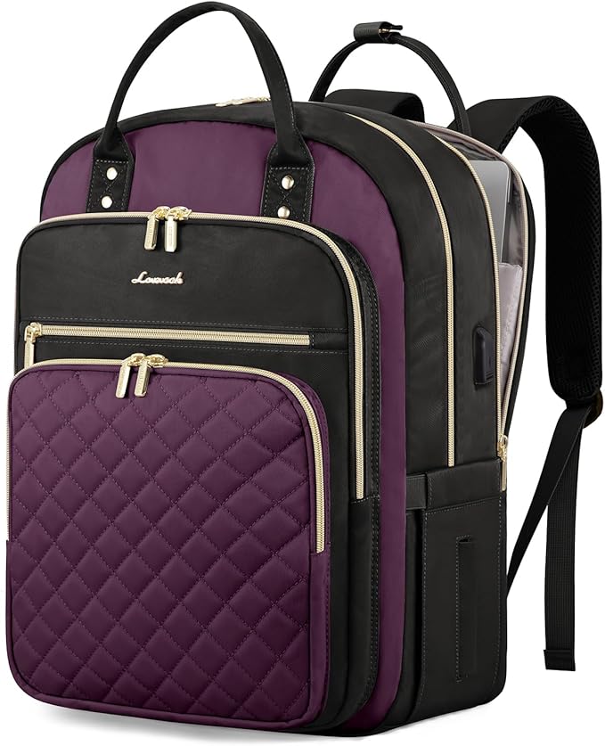 LOVEVOOK Laptop Backpack for Women with Separate Laptop Compartment, 17" Water Resistant Lightweight Daypacks for College Travel Work Business, Nurse Teacher Computer Bags