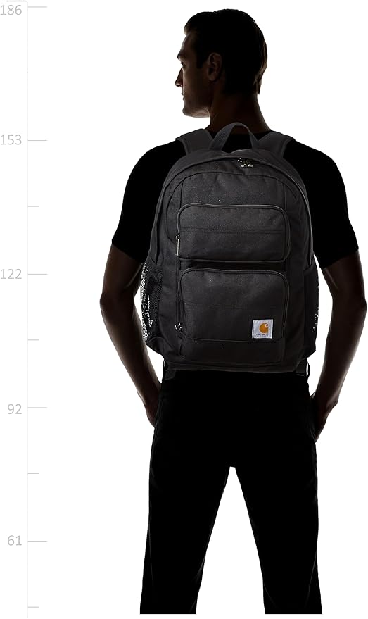 Carhartt 27L Single-Compartment Backpack, Durable Pack with Laptop Sleeve and Duravax Abrasion Resistant Base, Black