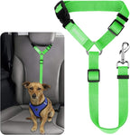 BWOGUE Pet Dog Cat Seat Belts, Car Headrest Restraint Adjustable Safety Leads Vehicle Seatbelt Harness (1 Pack, Green, Not Elastic)