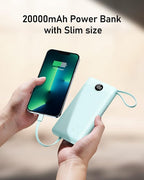 VEEKTOMX Portable Charger Built-in Cables, Power Bank for iPhone, Fast Charge USB C Battery Pack Travel Essentials Powerbank Compatible with iPhone 17/16/15/14, Samsung S25/24