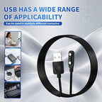 2 Pack Smart Watch Charger Cable 2 Pin Cord,Replacement Charger for Smart Watch,Fitness Trackers, Smart Glasses & Wearable Devices Charger Contact pin spacing Compatible 4mm