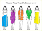 HAVLULAND Turkish Beach Towel - Sand Free - 100% Organic Turkish Cotton Yarn - Oversized 72"x40" - Quick Dry Towels for Beach, Pool, Bath, Picnic Blanket or Throw - Set of 6