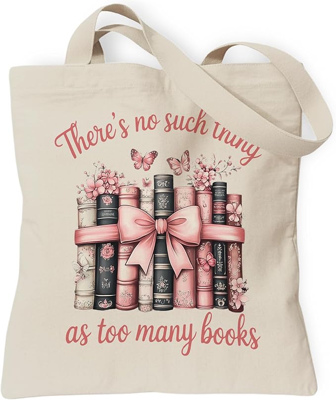 Aesthetic Canvas Tote Bag, Cute Reusable Bags for Women with Inner Pocket