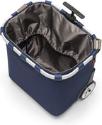 reisenthel carrycruiser Dark Blue - Portable Shopping Trolley with Sturdy Aluminum Frame, Shoulder Strap and Removable mesh Inner Bag -Water-Repellent