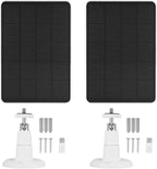2 Pack 5V 7W Solar Panel Charger for Bird Feeder, Wyze Cam Outdoor v1 Cam Outdoor v2、Wyze Battery Cams Pro,Arlo,Simplisafe,Eufy Security Camera Micro USB & USB Type C Cable 5V 7W & More