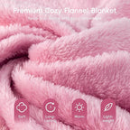 urnexttour 4-in-1 Travel Pillow & Blanket Set with Eye Mask, Memory Foam Neck Support, 50x65 Inch Blanket, Storage Bag for Airplane, Car, Train, Home Travel Pink