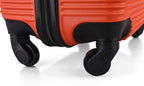 InUSA ROYAL Hardside Luggage with Ergonomic Handles | Spacious Travel Suitcase with Four Spinner Wheels and Studs | 20 Inch Hardside Carry-On Spinner Luggage | Orange