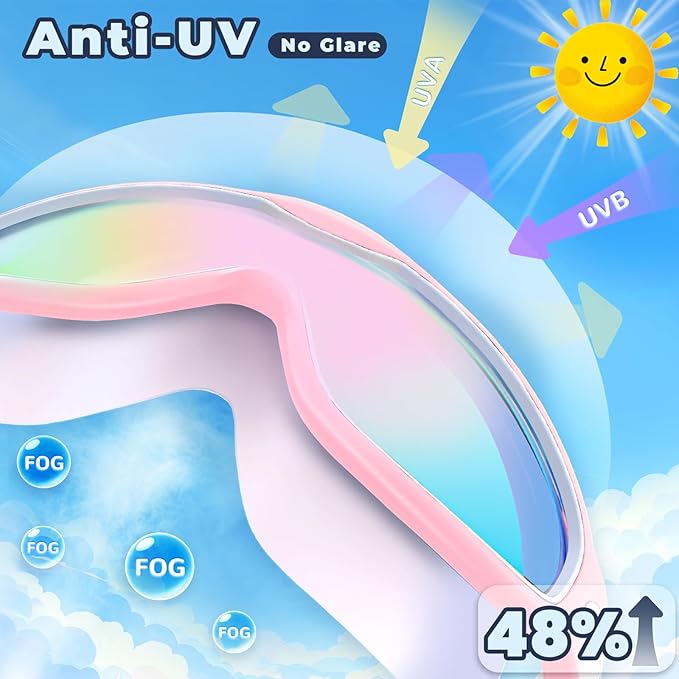 Keary 2 Pack Kids Swim Goggles for 3-15 UV Protection Anti-Fog Pool Water Swimming Goggles For Boys Girls Youth Toddler