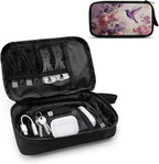Purple Hummingbird Cord Organizer Travel Portable Electronic Organizer Travel Case Tech Pouch for Cable Cord Charger Phone Earphone Power Bank