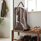 2pcs Boot Bags for Cowboy Boots Portable Boot Storage for Travel Dust Proof Boot Storage Organizer Tall Boots Shoe Cover Protector Bag （11.4" X 8.6" X 19"）