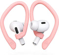 Ear Hooks 2 Pairs for AirPods Pro 2 & 1, AirPods 4 & 3, Anti-Slip Comfortable Fit, Ergonomic Design, Accessories (Large, Pink)