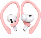 Ear Hooks 2 Pairs for AirPods Pro 2 & 1, AirPods 4 & 3, Anti-Slip Comfortable Fit, Ergonomic Design, Accessories (Large, Pink)