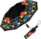 RainCaper Frank Lloyd Wright Windproof Auto Open Close 43” Coverage Folding Travel Umbrella with Matching Sleeve