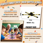 4Pcs Transformable Fidget Spinners for Kids Fidget Toys Teens Adults Quiet Airplane Road Trip Travel Activities Essential Autism ADHD Easter Basket Stuffers Gifts for Boys Girls Toddlers C