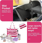 Bluboon Waterproof Beach Tote Pool Bags for Women Ladies Extra Large Carry On Bag With Wet Compartment for Weekender Travel
