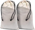 ZENPAC Cowboy Boot Bag, Beige Duster Flannel Pouch with Drawstring Closure, Washable Breathable Cotton Fabric for Shoes, Luggage, 12.5x20.5 2 Pack