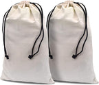ZENPAC Cowboy Boot Bag, Beige Duster Flannel Pouch with Drawstring Closure, Washable Breathable Cotton Fabric for Shoes, Luggage, 12.5x20.5 2 Pack