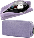 CAAORDKSO Electronics Organizer Travel Case, Water Resistant Cable Organizer Bag for Cable, Cord, Charger, Phone, Power Bank, Earphone, Electronics Accessories (Big-Purple)