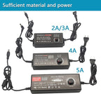 120W Power Supply Adjustable DC 3V ~ 24V Variable Universal Switching AC/DC Adapter Minidodoca AC to DC Converter with LED Voltage Display and 16 Tips, for 3V to 24V Household Electronics - 5000mA Max