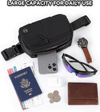 Fanny Pack Crossbody bags for Women Men, 2L Everywhere Belt Bag, Fashion Waist Packs, 5-Zipper Pockets Waist Bag with Adjustable Strap