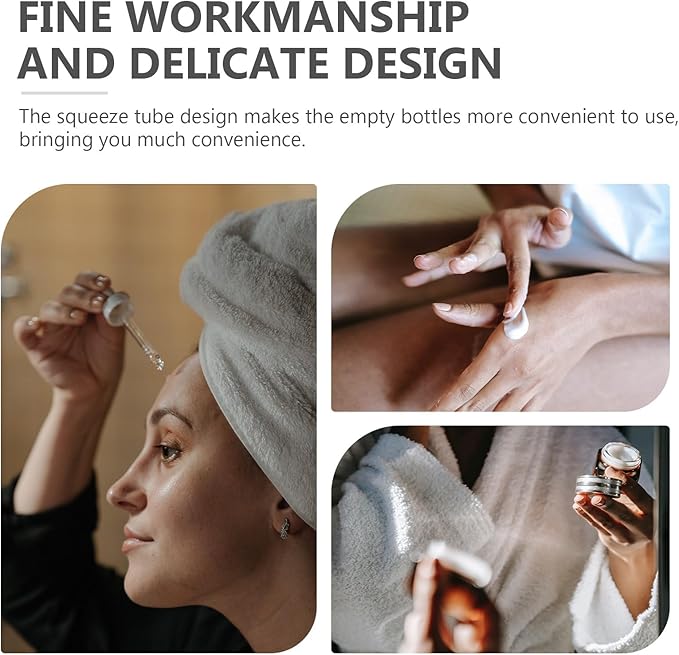 12pcs 30ml Refillable Cosmetic Squeeze Tubes Matte Flip Cap Bottles for Travel Lotion Sample Containers Portable Makeup Dispensers