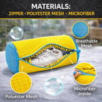 Shoe Washing Machine Bag for Sneakers, 360° Deep Clean Chenille Microfiber Laundry Bag with Hidden Zipper, Reusable Shoe Wash Protector for Running & Tennis Shoes (Yellow)