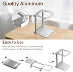 Foldable Pour Over Coffee Maker Stand, Aluminum Portable Electric Espresso Machine Stand Compatible with Outin, Portable Coffee Makers, General Funnels Sliver